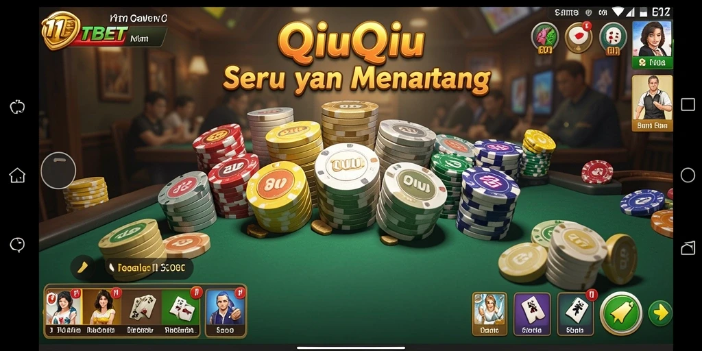 Tampilan gameplay seru QiuQiu di 11TBET.