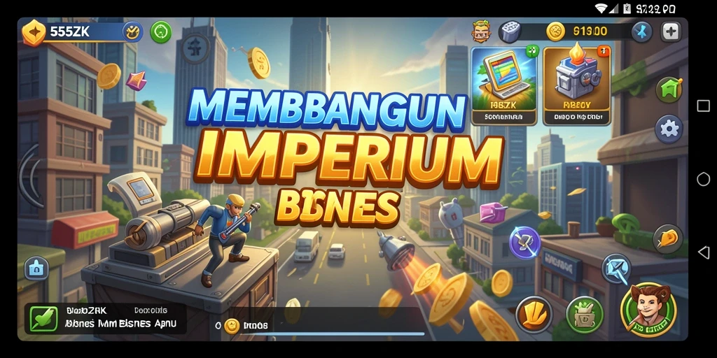 Tampilan gameplay 555ZK yang penuh warna dan menarik.