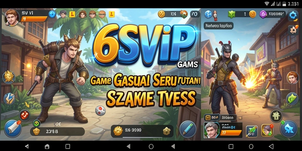 Screenshot gameplay seru dari 6SVIP yang menampilkan berbagai permainan Casual.