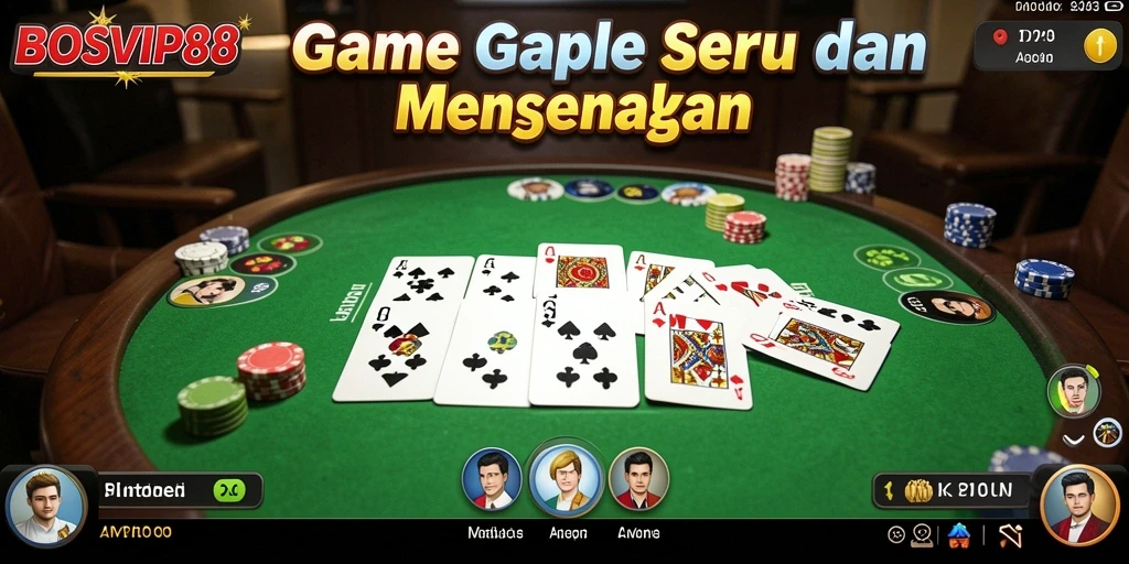 Tampilan screenshot dari gameplay Gaple yang seru dan interaktif.