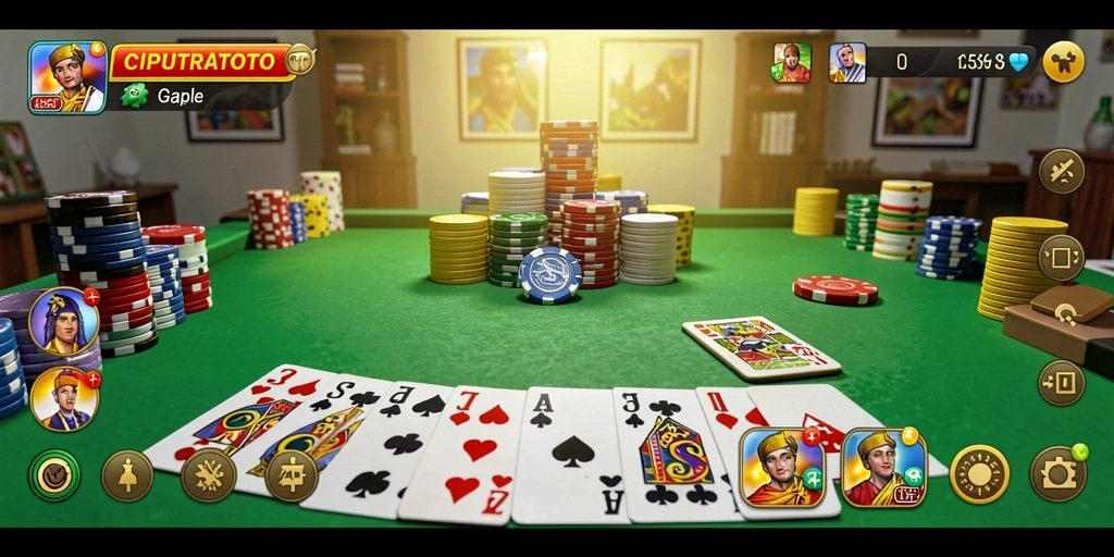 Tampilan gameplay Gaple yang menarik di CIPUTRATOTO.