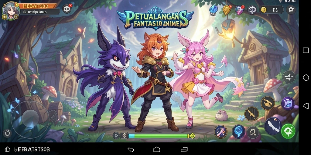 Screenshot HEBAT303 menampilkan aksi karakter dalam pertempuran seru di dunia Anime.