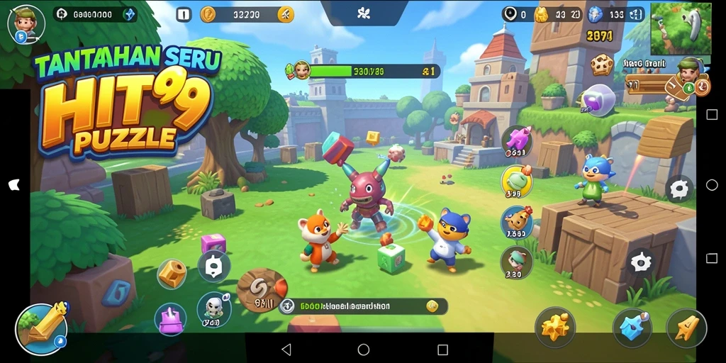Screenshot game HIT9 menampilkan gameplay Puzzle yang menarik.