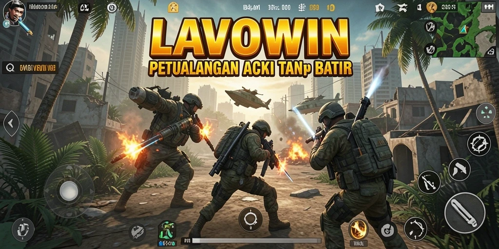 Tangkapan layar gameplay LAVOWIN dengan aksi seru di dalamnya.