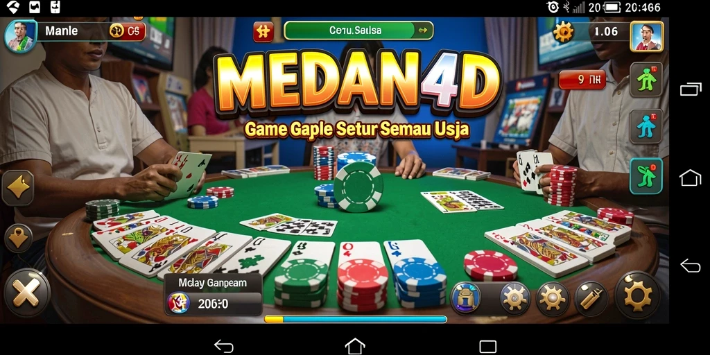 Tampilan seru saat bermain Gaple di MEDAN4D.