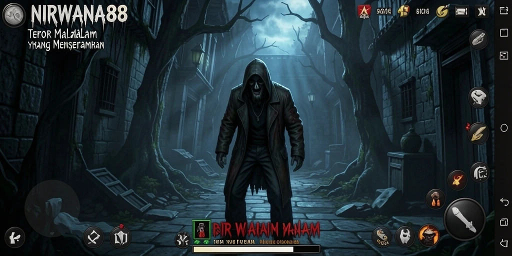 Gameplay menegangkan di NIRWANA88 dengan suasana menyeramkan.