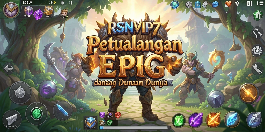 Gameplay seru RSNVIP7 dengan karakter unik dan pertempuran epik.