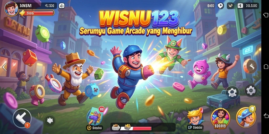 Tampilan gameplay seru WISNU123 yang penuh tantangan.